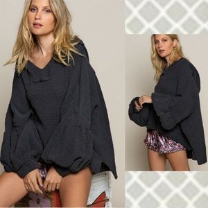 POL Charcoal Hooded Pullover Sweater size S Restocked